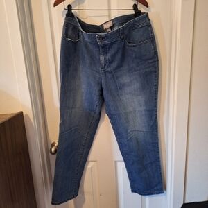 Chico's Blue Ankle Jeans Size 14